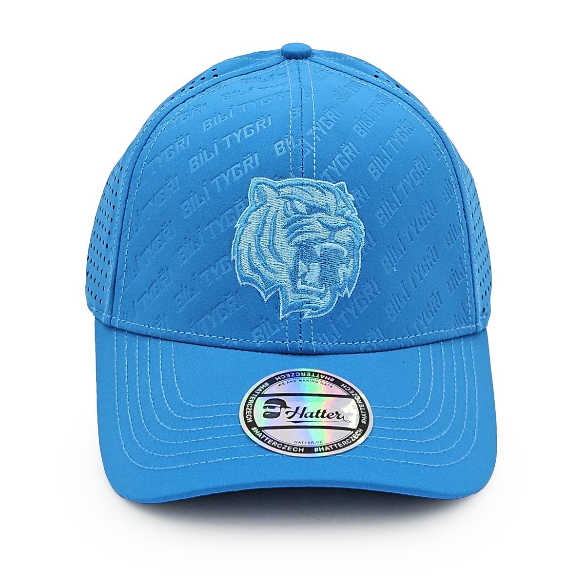 Kšiltovka tyrkysová s ražbou a logem