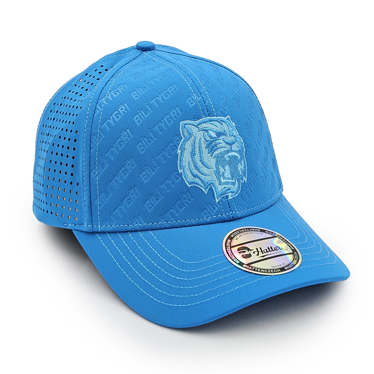 Kšiltovka tyrkysová s ražbou a logem