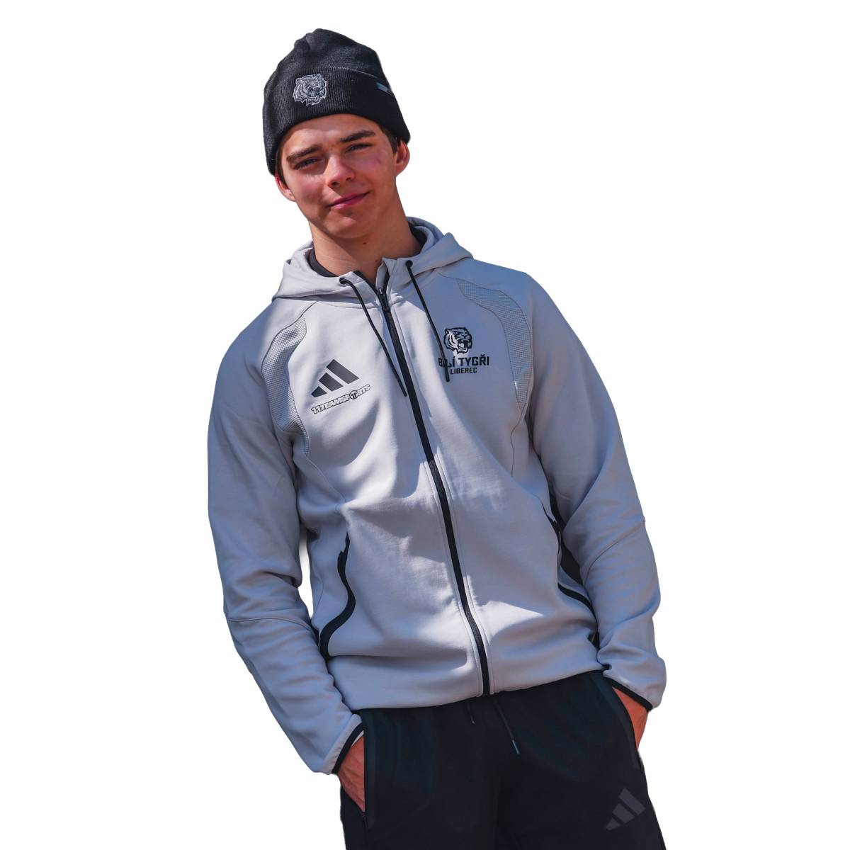 Mikina adidas sportovní šedá