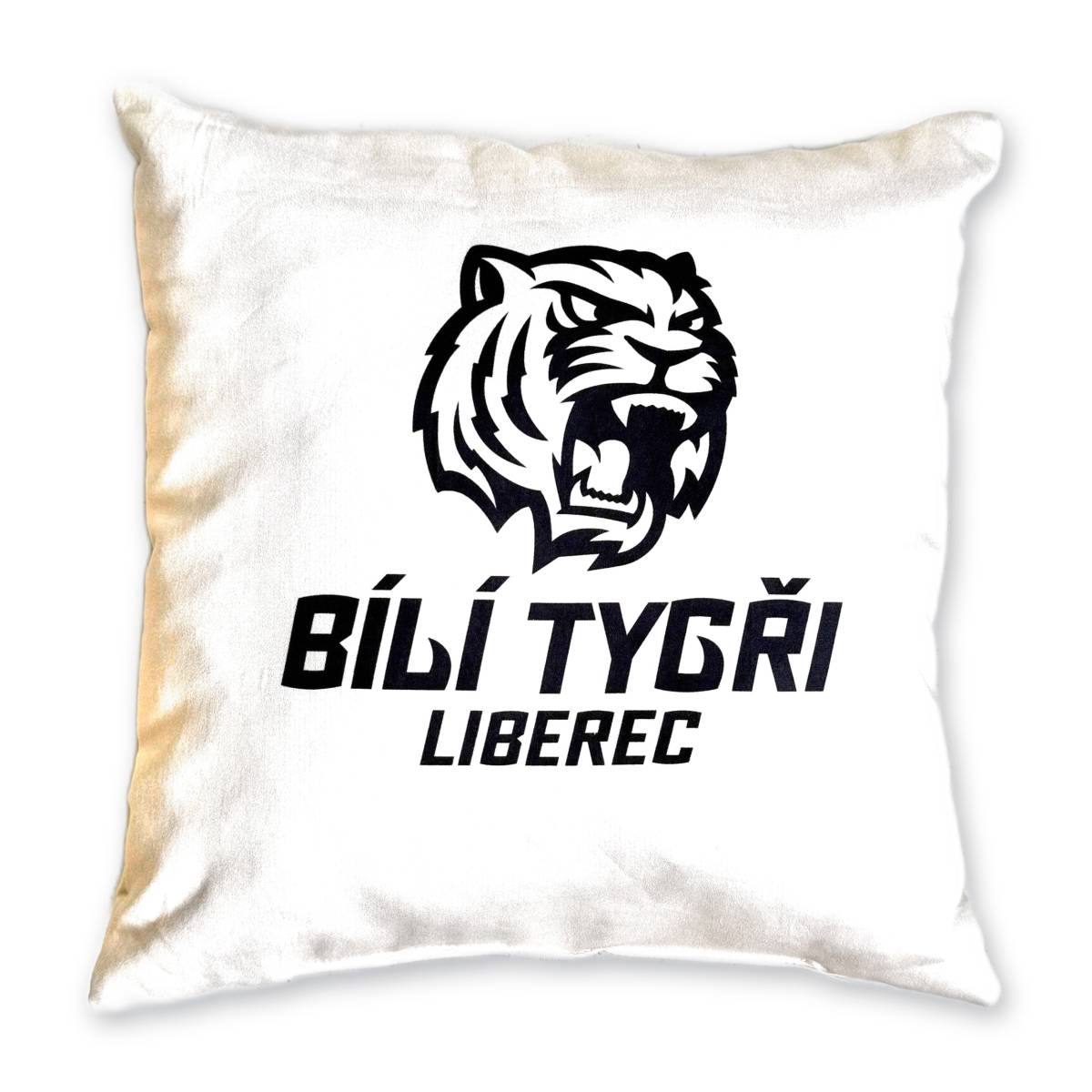 Polštář béžový s logem