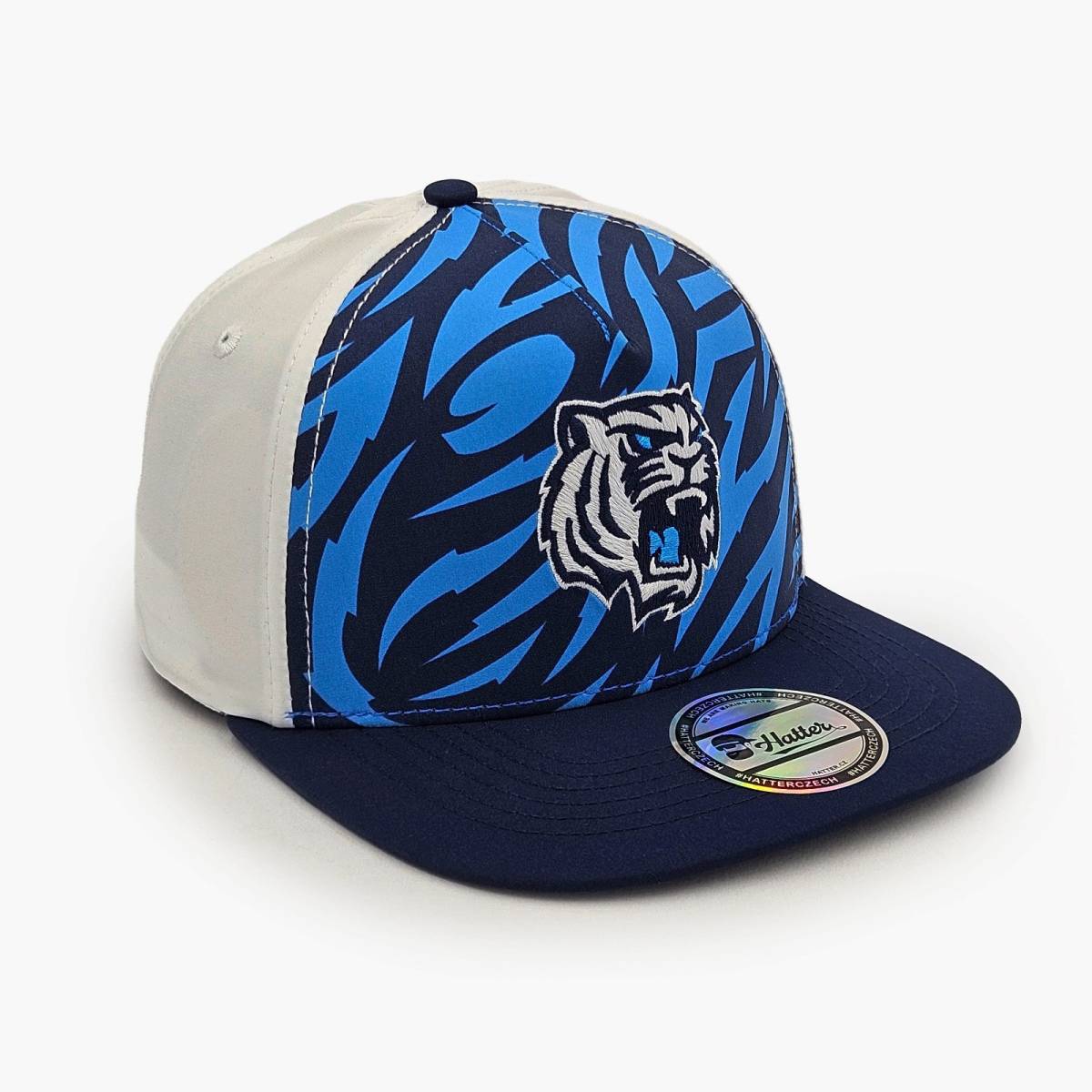 Kšiltovka bílá s modrým kšiltem