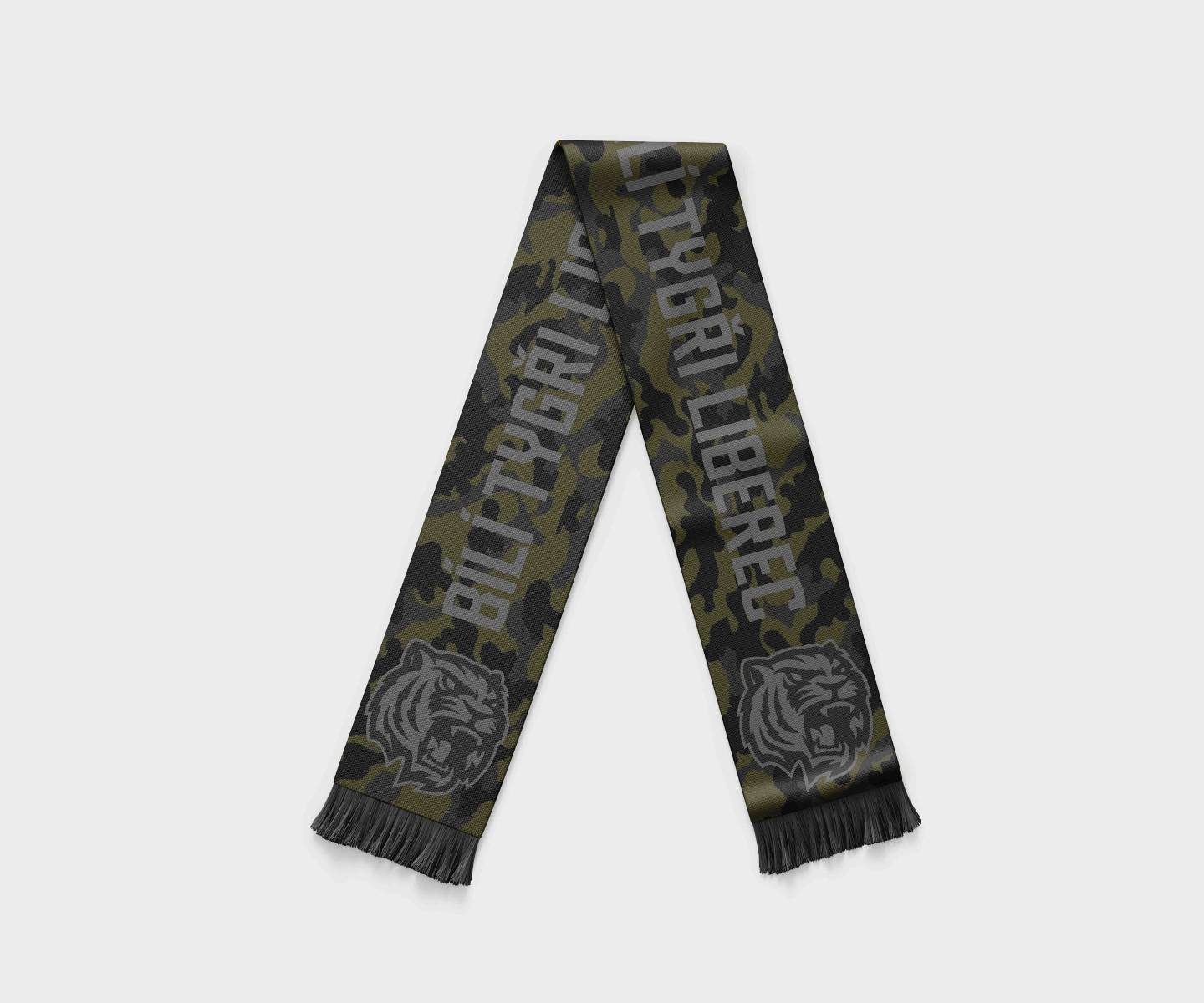 Šála maskáčová s logem