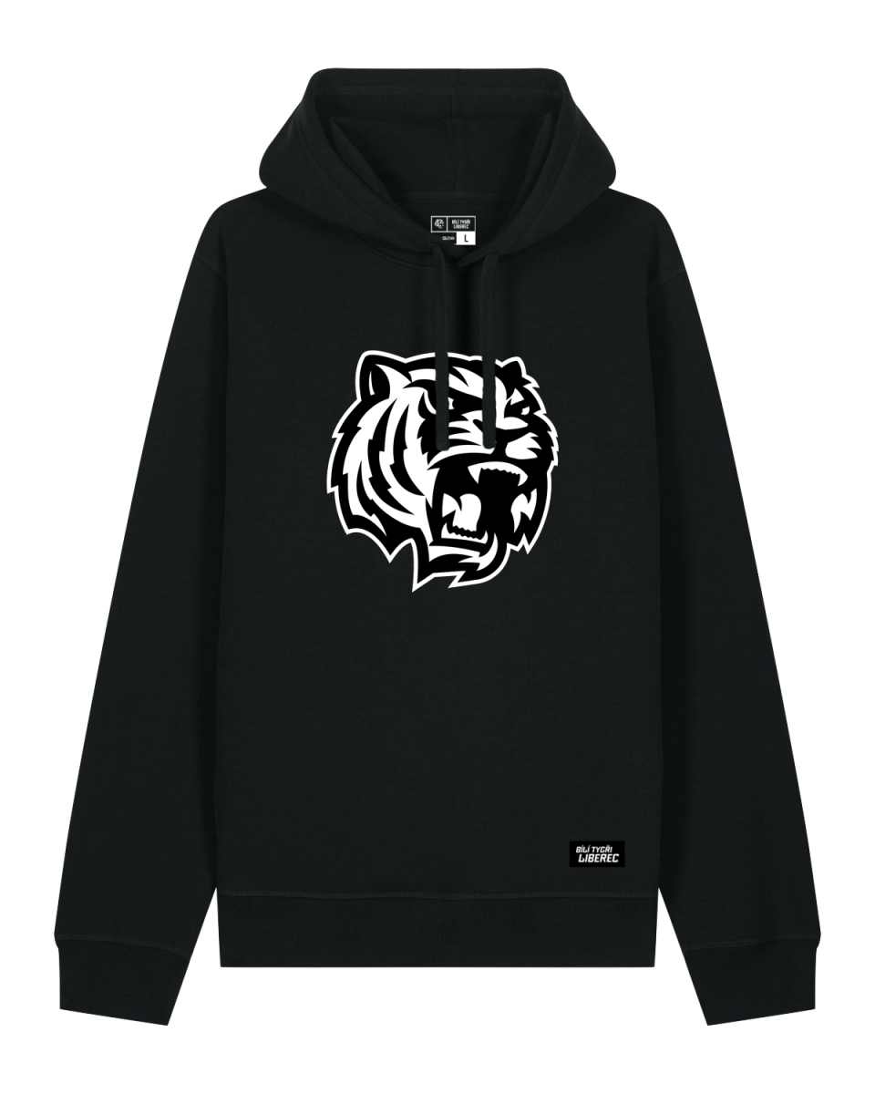Mikina černá s kapucí a logem unisex