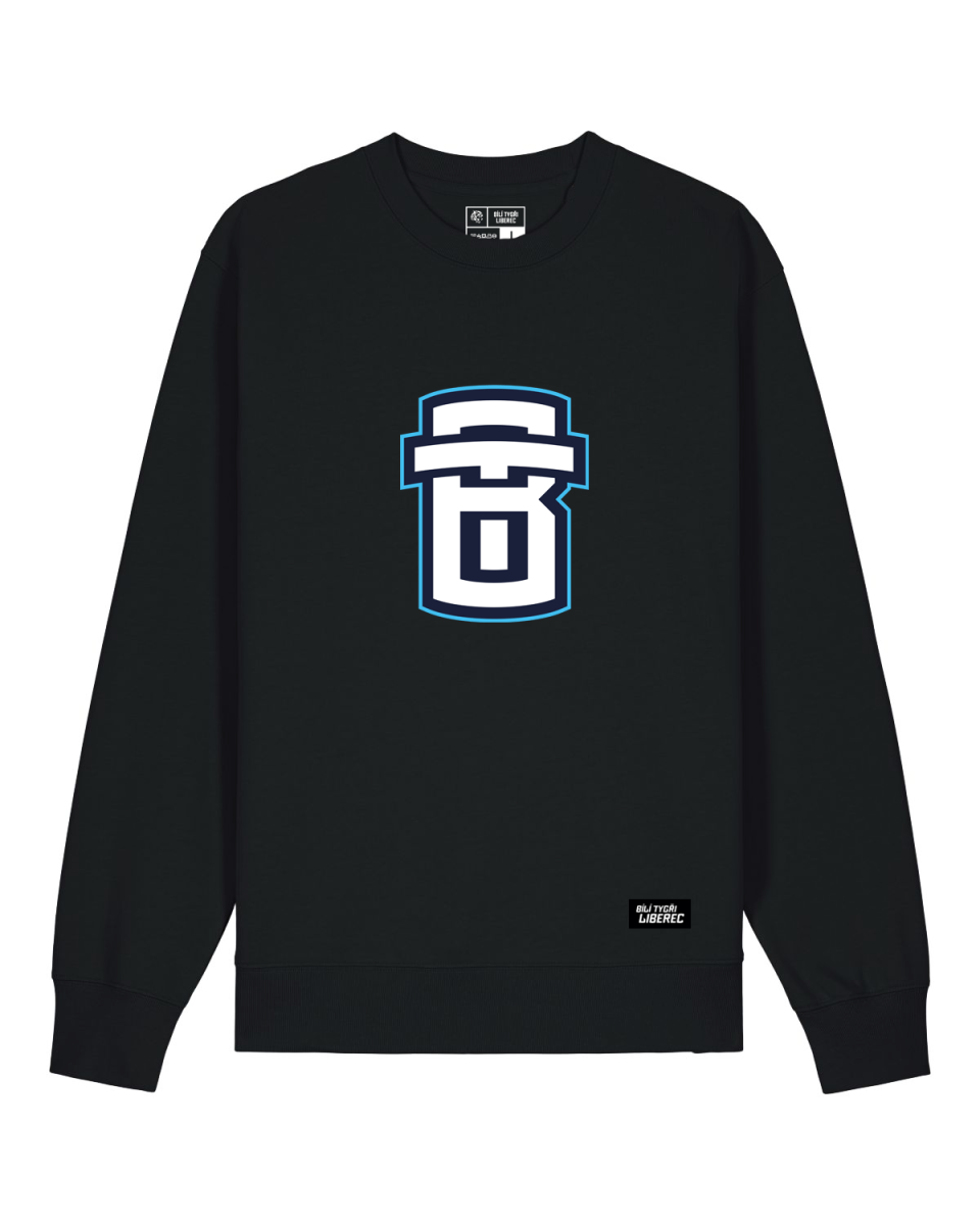 Mikina černá bez kapuce BT unisex