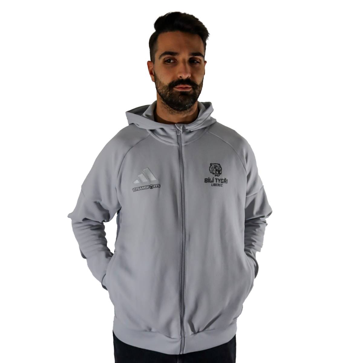 Mikina adidas šedá