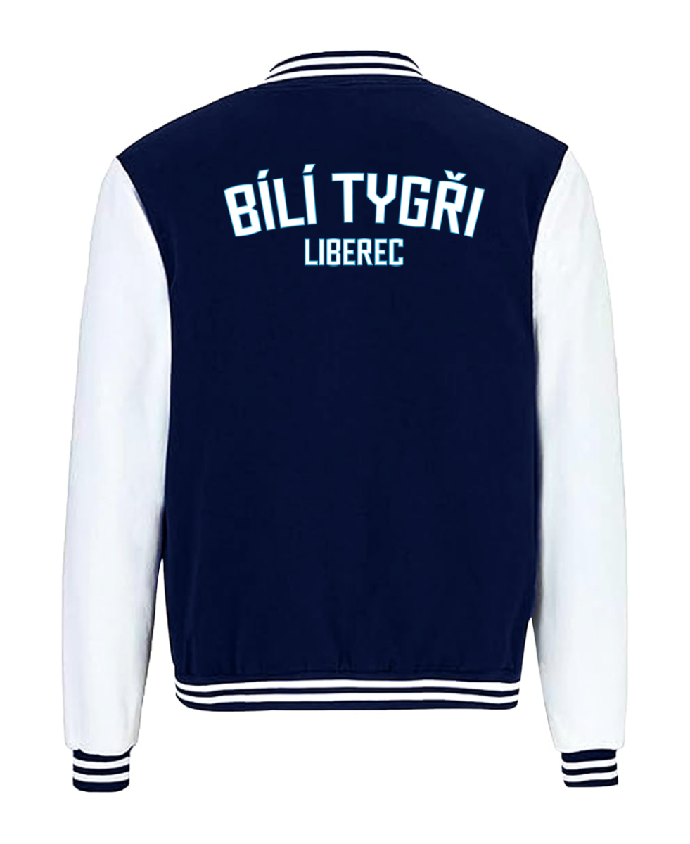 Mikina na patenty modrá s logem