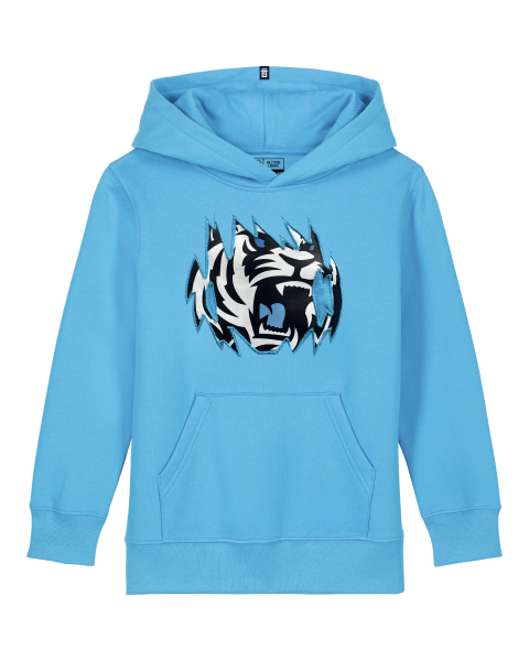 Mikina dětská tyrkysová s rozdrápaným logem