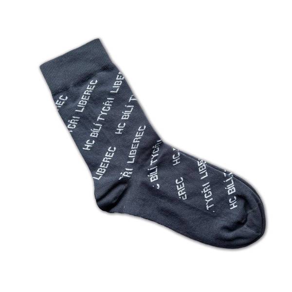 Ponožky šedé s nápisem