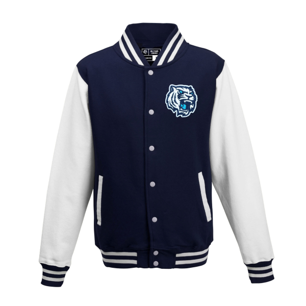 Mikina na patenty modrá s logem