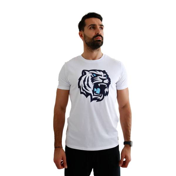 Triko bílé s barevným logem unisex