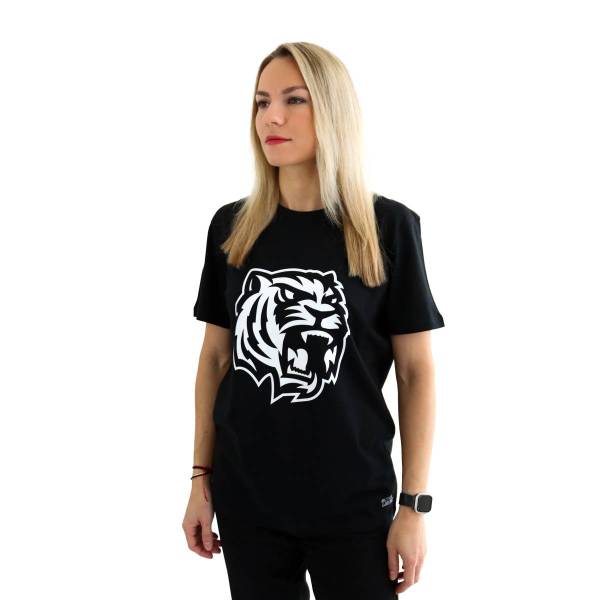Triko černé s jednobarevným logem unisex