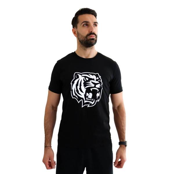 Triko černé s jednobarevným logem unisex