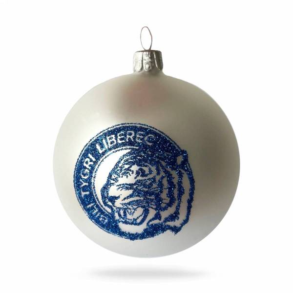 Koulička vánoční bílá s modrým logem
