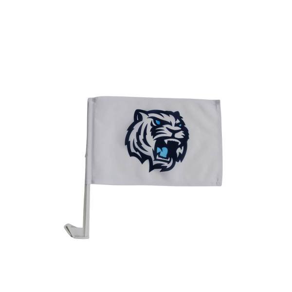 Vlajka na auto bílá