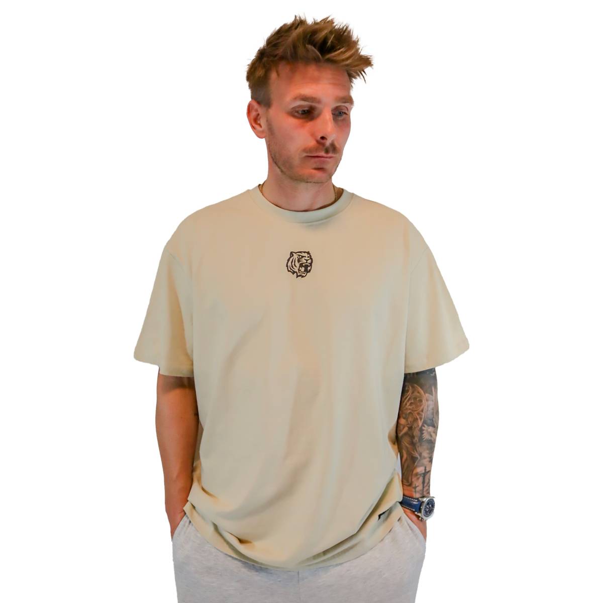 Triko béžové oversize unisex