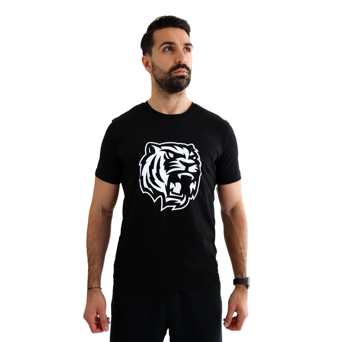 Triko černé s jednobarevným logem unisex